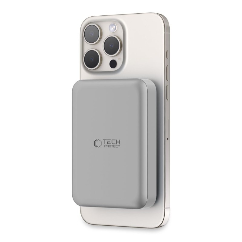 TECH-PROTECT PB11 LifeMag MagSafe Power Bank 10000mAh Titanium - TECH-PROTECT PB11 LifeMag MagSafe Power Bank 10000mAh Titanium - 5906302309504