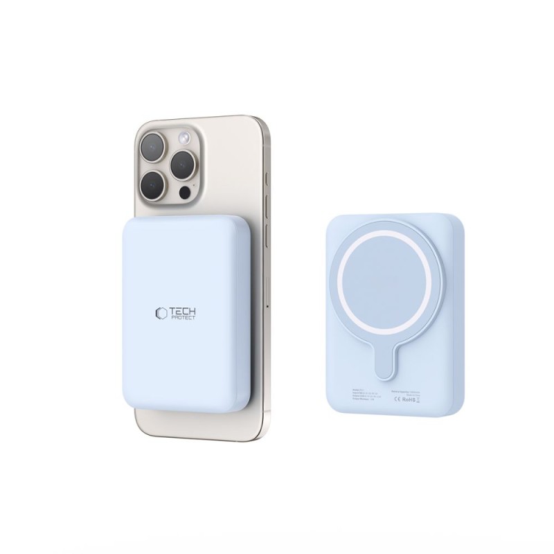 TECH-PROTECT PB11 LifeMag MagSafe Power Bank 10000 mAh Син - TECH-PROTECT PB11 LifeMag MagSafe Power Bank 10000 mAh Син - 5906302309511