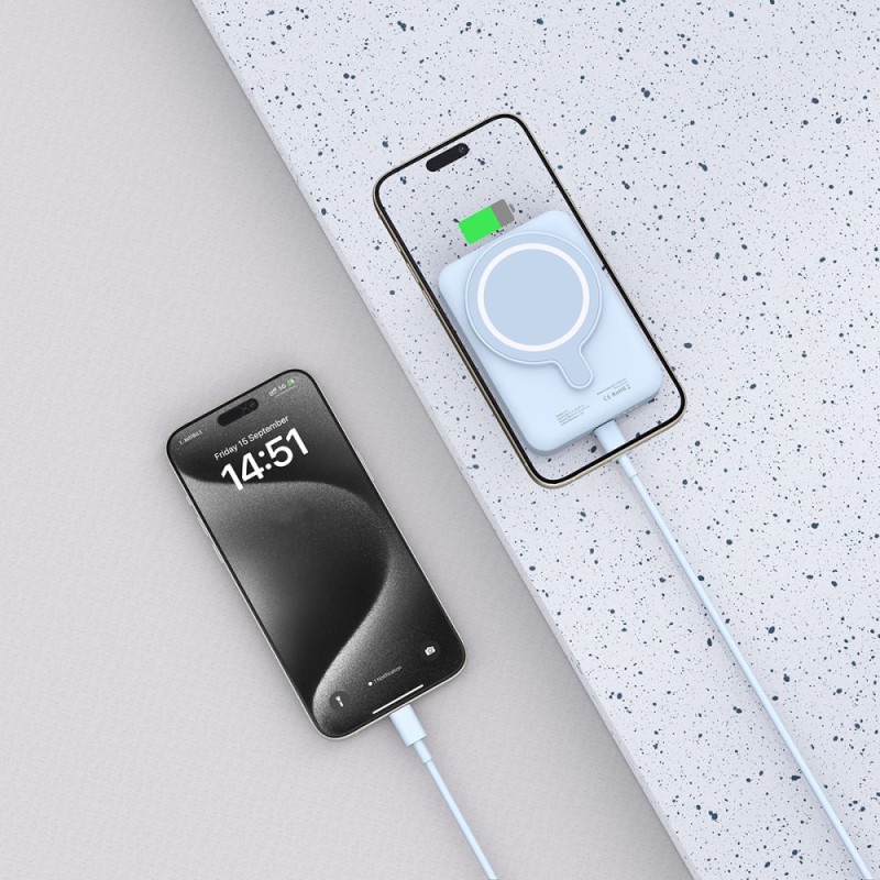 TECH-PROTECT PB11 LifeMag MagSafe Power Bank 10000 mAh Син - TECH-PROTECT PB11 LifeMag MagSafe Power Bank 10000 mAh Син - 5906302309511