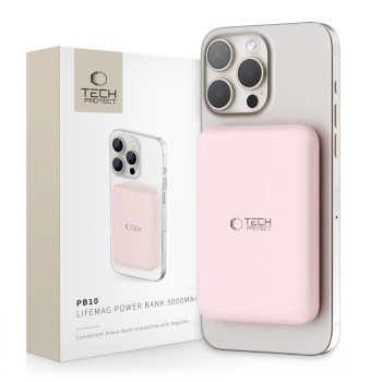 TECH-PROTECT PB10 LifeMag MagSafe Power Bank 5000mAh Pink