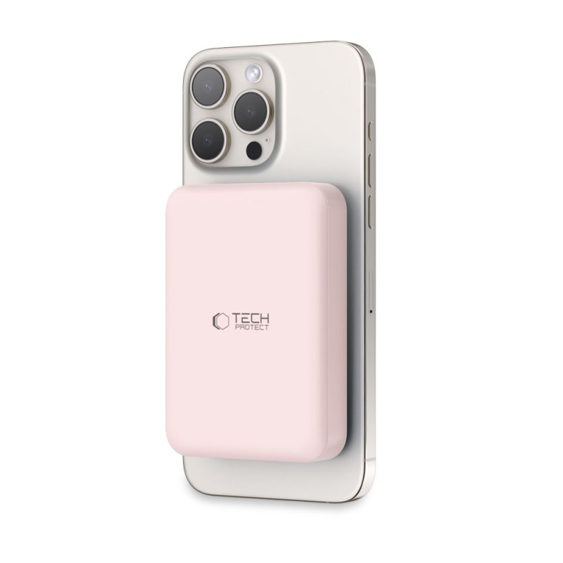 Tech-Protect PB11 LifeMag MagSafe Power Bank 10000mAh Pink - Tech-Protect PB11 LifeMag MagSafe Power Bank 10000mAh Pink - 5906302309535