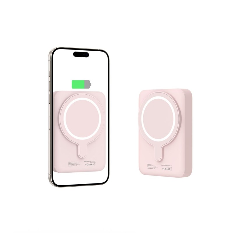 Tech-Protect PB11 LifeMag MagSafe Power Bank 10000mAh Pink - Tech-Protect PB11 LifeMag MagSafe Power Bank 10000mAh Pink - 5906302309535