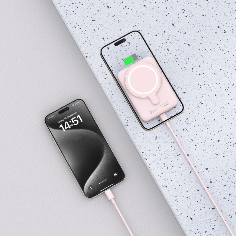 Tech-Protect PB11 LifeMag MagSafe Power Bank 10000mAh Pink - Tech-Protect PB11 LifeMag MagSafe Power Bank 10000mAh Pink - 5906302309535