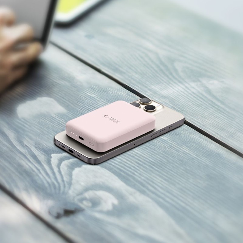 Tech-Protect PB11 LifeMag MagSafe Power Bank 10000mAh Pink - Tech-Protect PB11 LifeMag MagSafe Power Bank 10000mAh Pink - 5906302309535