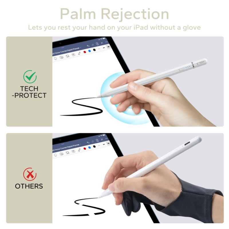 TECH-PROTECT Digital магнитен стилус „3” за iPad (бял) - TECH-PROTECT Digital магнитен стилус „3” за iPad (бял) - 5906302309719