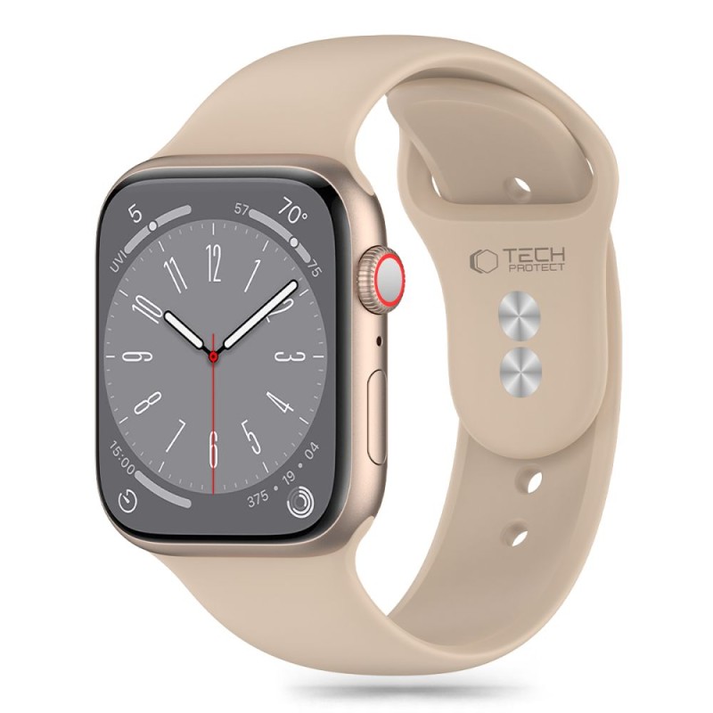 TECH-PROTECT Силиконова каишка за Apple Watch 8/9/10/11/SE/ULTRA (44/45/46/49 мм) Walnut - TECH-PROTECT Силиконова каишка за Apple Watch 8/9/10/11/SE/ULTRA (44/45/46/49 мм) Walnut - 5906302310005