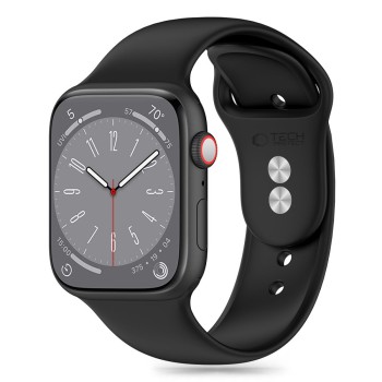 Tech-Protect силиконова каишка за Apple Watch 8/9/10/11/SE (40/41/42 мм) черна