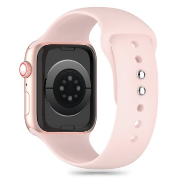 Tech-Protect силиконова каишка за Apple Watch 8/9/10/11/SE (40/41/42 мм) светло розова Tech-Protect силиконова каишка за Apple Watch 8/9/10/11/SE (40/41/42 мм) светло розова