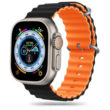 TECH-PROTECT IconBand Pro за Apple Watch 8/9/10/11/SE/Ultra (44/45/46/49 мм) черно/оранжево