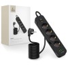 Tech-Protect PCL4X3 захранваща разклонителна лента – дълга 200 см, 2x USB-A + 1x USB-C, 4 контакта, черна - Tech-Protect PCL4X3 захранваща разклонителна лента – дълга 200 см, 2x USB-A + 1x USB-C, 4 контакта, черна - 5906302310593