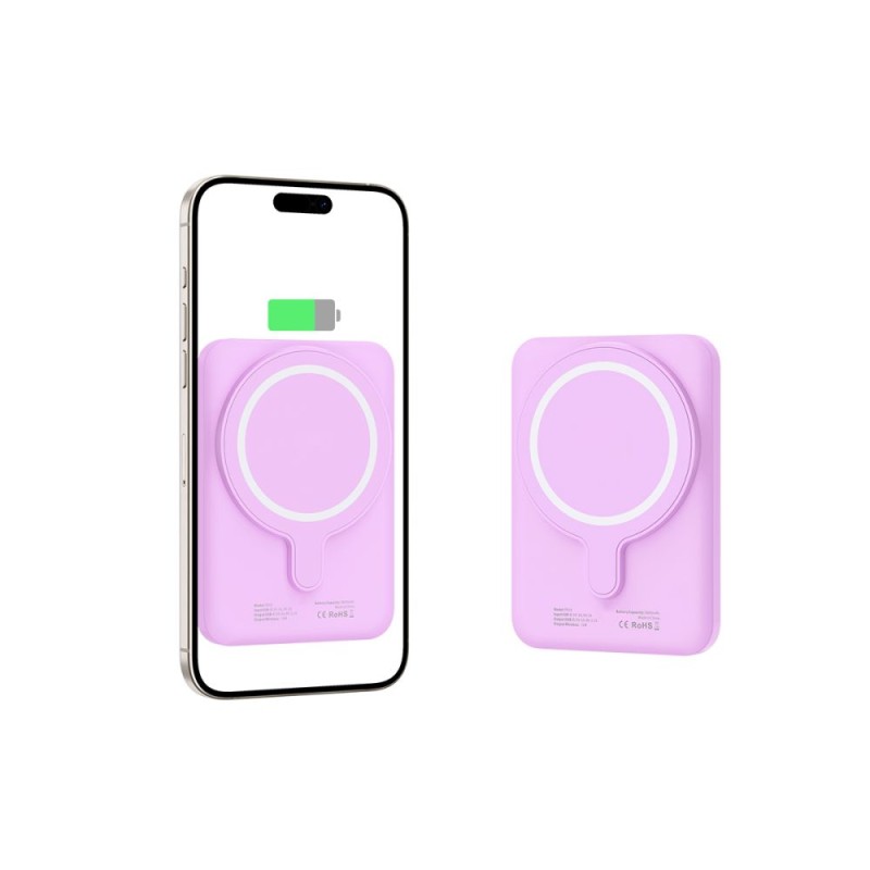 Tech-Protect PB10 LifeMag Magsafe Power Bank 5000mAh Лилав - Tech-Protect PB10 LifeMag Magsafe Power Bank 5000mAh Лилав - 5906302310692