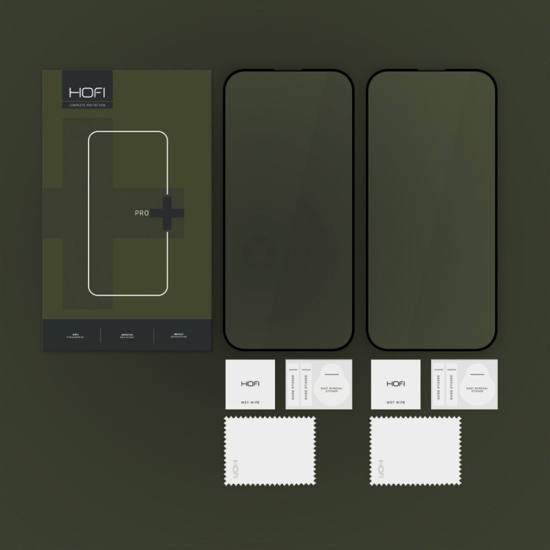 Hofi Glass Pro+ закалено стъкло 2-пак за iPhone 15 / 16 (черно) - Hofi Glass Pro+ закалено стъкло 2-пак за iPhone 15 / 16 (черно) - 5906302310821