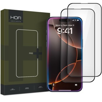 HOFI GLASS PRO+ 2 бр. закалено стъкло за iPhone 16 Pro / 17 / 17 Pro (BLACK)