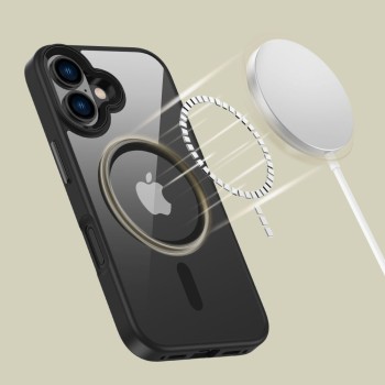 Tech-Protect Magmat Magsafe за iPhone 16 Black/Clear (черно/прозрачно) Tech-Protect Magmat Magsafe за iPhone 16 Black/Clear (черно/прозрачно)