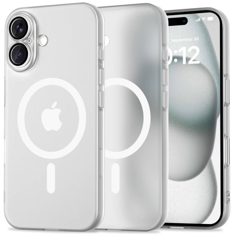TECH-PROTECT MAGSLIM MAGSAFE за iPhone 16 Matte/White (SKU: 5906302311262) - 5906302311262