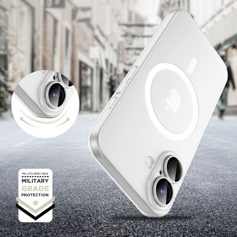 TECH-PROTECT MAGSLIM MAGSAFE за iPhone 16 Matte/White (SKU: 5906302311262) - 5906302311262