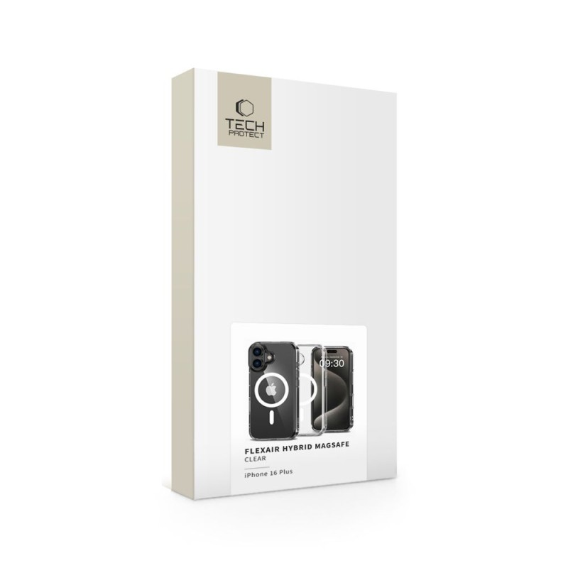 TECH-PROTECT Flexair Hybrid MagSafe за iPhone 16 Plus, прозрачен - TECH-PROTECT Flexair Hybrid MagSafe за iPhone 16 Plus, прозрачен - 5906302311477