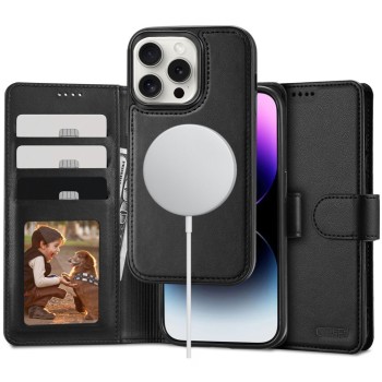 TECH-PROTECT Wallet MagSafe за iPhone 16 Pro, черен