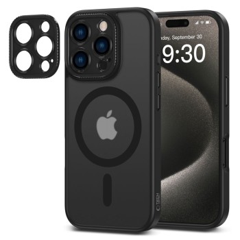 Tech-Protect MagCam Magsafe кейс за iPhone 16 Pro Max, матово черно Tech-Protect MagCam Magsafe кейс за iPhone 16 Pro Max, матово черно