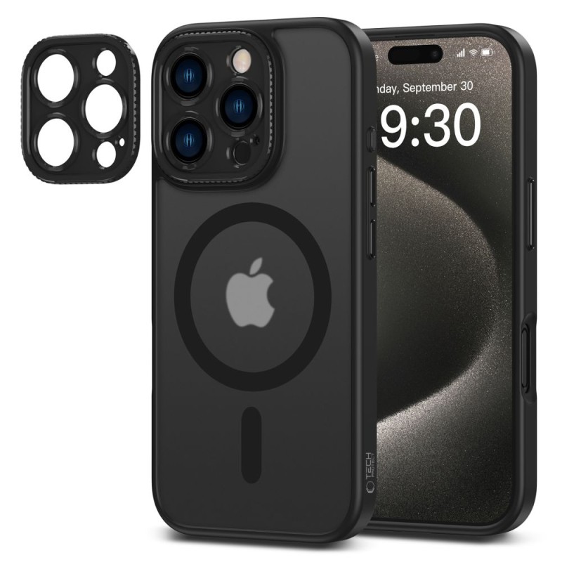 Tech-Protect MagCam Magsafe кейс за iPhone 16 Pro Max, матово черно - Tech-Protect MagCam Magsafe кейс за iPhone 16 Pro Max, матово черно - 5906302311699