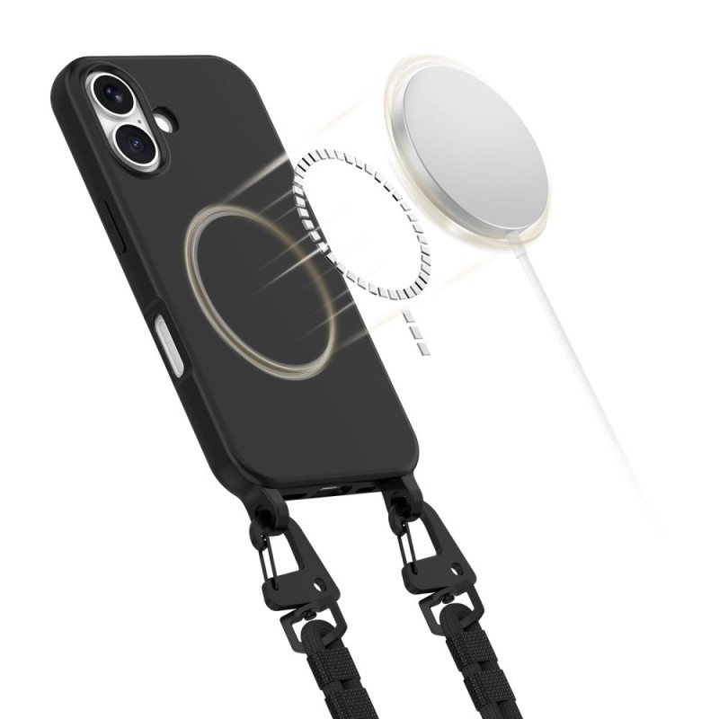 TECH-PROTECT Magnecklace MagSafe за iPhone 16 Black - TECH-PROTECT Magnecklace MagSafe за iPhone 16 Black - 5906302311903