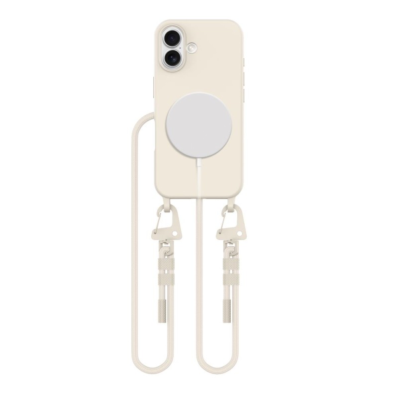 TECH-PROTECT MAGNECKLACE MAGSAFE iPhone 16 COSMIC LATTE - TECH-PROTECT MAGNECKLACE MAGSAFE iPhone 16 COSMIC LATTE - 5906302311910