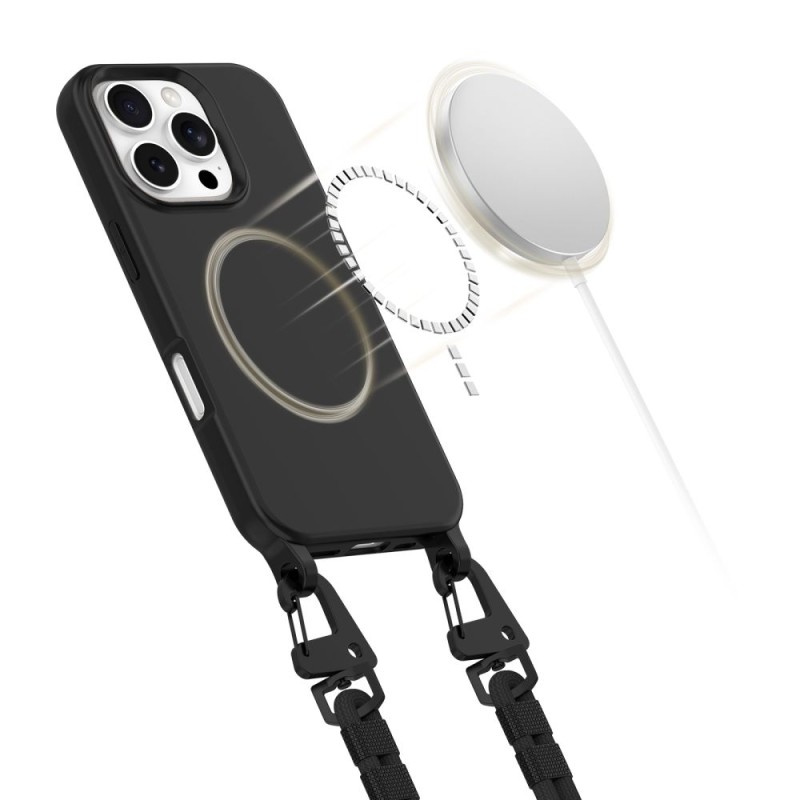 TECH-PROTECT Magnecklace MagSafe калъф за iPhone 16 Pro Max черен - TECH-PROTECT Magnecklace MagSafe калъф за iPhone 16 Pro Max черен - 5906302311965
