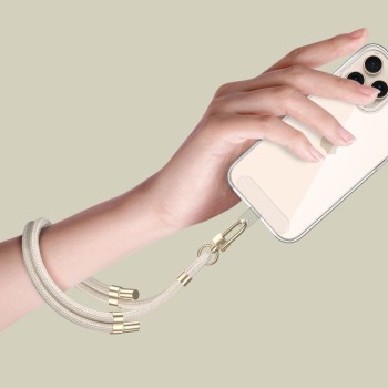 Tech-Protect C4S презрамка/каишка за ръка от текстил (rope) бежово/злато