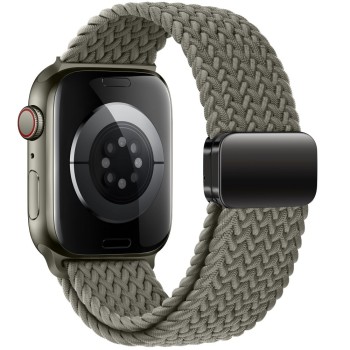 Tech-Protect Nylonmag каишка за Apple Watch 8/9/10/11/SE/Ultra (44/45/46/49 мм) маслинено сиво Tech-Protect Nylonmag каишка за Apple Watch 8/9/10/11/SE/Ultra (44/45/46/49 мм) маслинено сиво