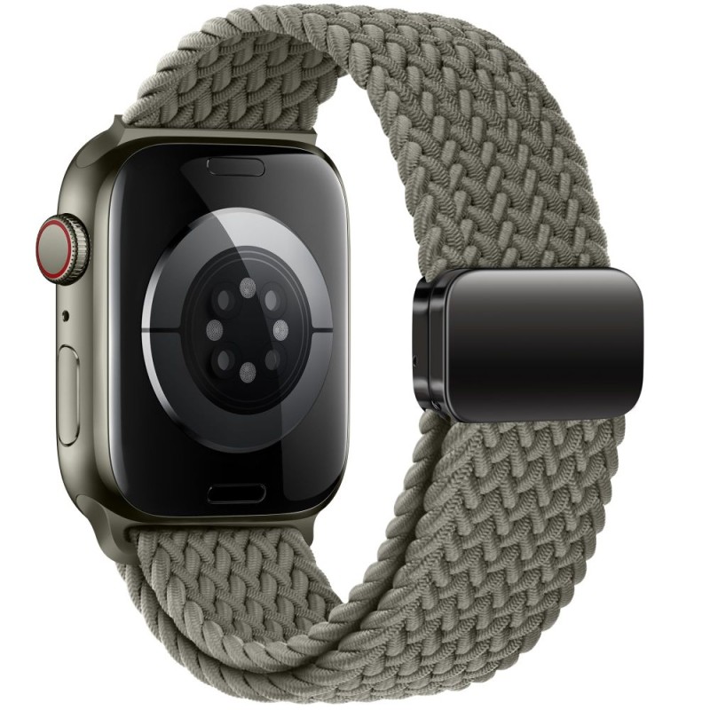 Tech-Protect Nylonmag каишка за Apple Watch 8/9/10/11/SE/Ultra (44/45/46/49 мм) маслинено сиво - Tech-Protect Nylonmag каишка за Apple Watch 8/9/10/11/SE/Ultra (44/45/46/49 мм) маслинено сиво - 5906302312788