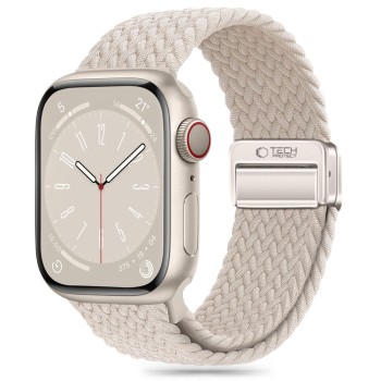 TECH-PROTECT NYLONMAG каишка за Apple Watch 8 / 9 / 10 / 11 / SE / ULTRA (44 / 45 / 46 / 49 мм) STARLIGHT