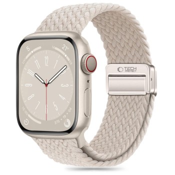 TECH-PROTECT Nylonmag за Apple Watch 8 / 9 / 10 / 11 / SE (40 / 41 / 42 мм) NATURAL TITANIUM