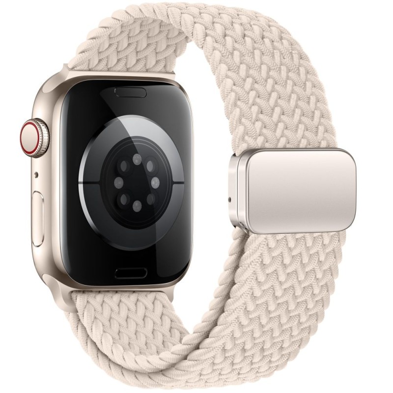 TECH-PROTECT Nylonmag за Apple Watch 8 / 9 / 10 / 11 / SE (40 / 41 / 42 мм) NATURAL TITANIUM - 5906302312849
