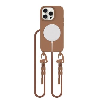 TECH-PROTECT MAGNECKLACE MAGSAFE за iPhone 15 Pro, шоколадово кафяво