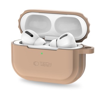 TECH-PROTECT Силиконов калъф със шнур за Apple AirPods Pro 1/2 (Cafe Latte) TECH-PROTECT Силиконов калъф със шнур за Apple AirPods Pro 1/2 (Cafe Latte)