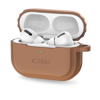 TECH-PROTECT Силиконов калъф със шнур за Apple AirPods Pro 1/2 (Chocolate Brown) TECH-PROTECT Силиконов калъф със шнур за Apple AirPods Pro 1/2 (Chocolate Brown)