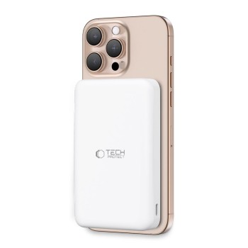 Tech-Protect PB24 LifeMag QI2 MagSafe Power Bank 10000 mAh (Бял) Tech-Protect PB24 LifeMag QI2 MagSafe Power Bank 10000 mAh (Бял)
