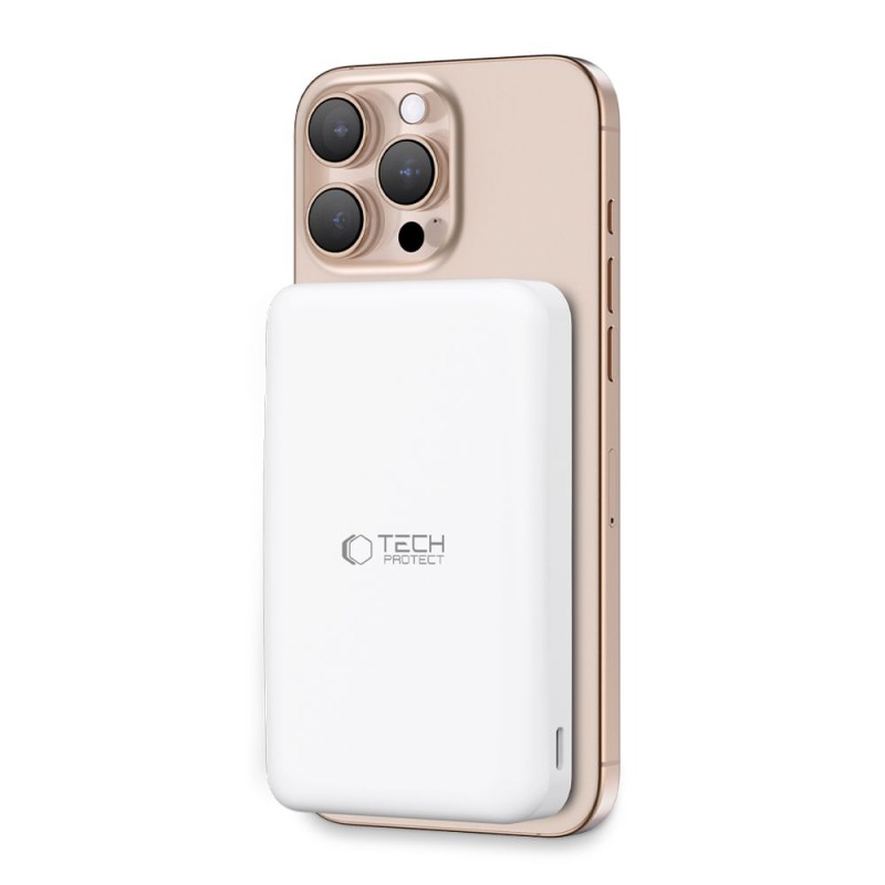 Tech-Protect PB24 LifeMag QI2 MagSafe Power Bank 10000 mAh (Бял) - 5906302313266