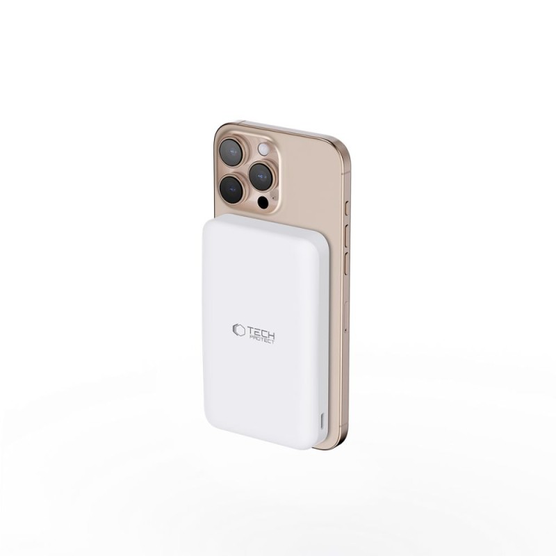 Tech-Protect PB24 LifeMag QI2 MagSafe Power Bank 10000 mAh (Бял) - 5906302313266