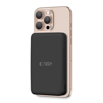 TECH-PROTECT PB24 LifeMag QI2 MagSafe Power Bank 10000 mAh Black (SKU: 5906302313273) TECH-PROTECT PB24 LifeMag QI2 MagSafe Power Bank 10000 mAh Black (SKU: 5906302313273)