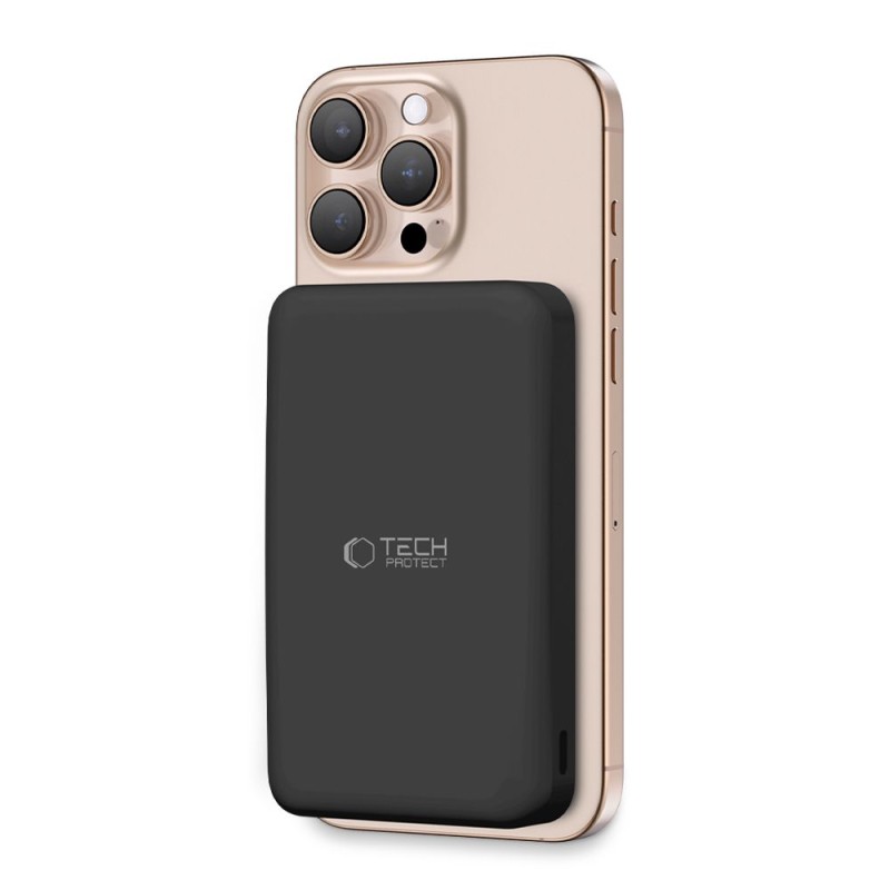 TECH-PROTECT PB24 LifeMag QI2 MagSafe Power Bank 10000 mAh Black (SKU: 5906302313273) - TECH-PROTECT PB24 LifeMag QI2 MagSafe Power Bank 10000 mAh Black (SKU: 5906302313273) - 5906302313273