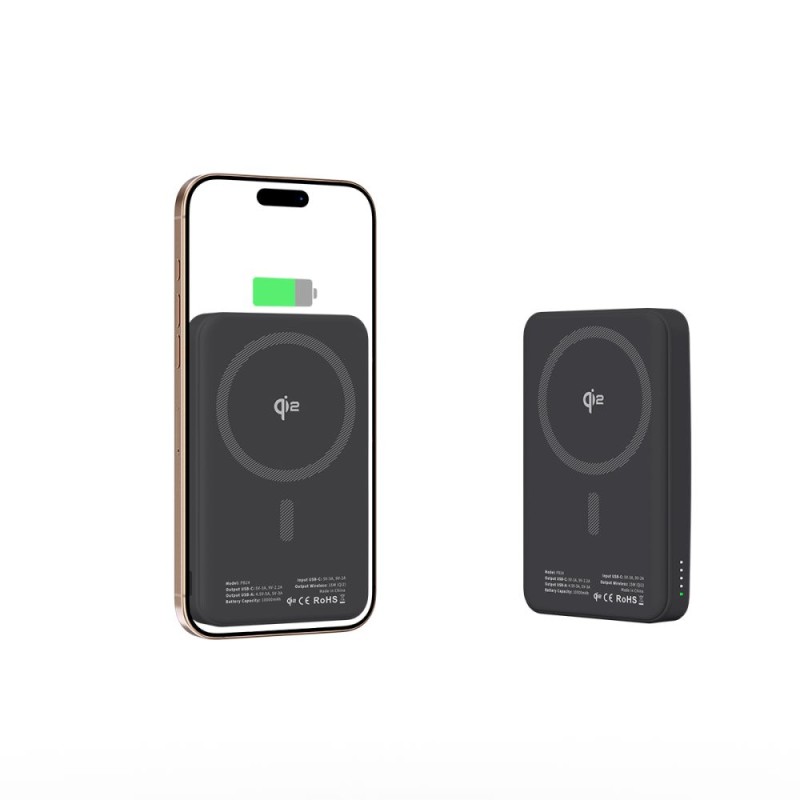 TECH-PROTECT PB24 LifeMag QI2 MagSafe Power Bank 10000 mAh Black (SKU: 5906302313273) - TECH-PROTECT PB24 LifeMag QI2 MagSafe Power Bank 10000 mAh Black (SKU: 5906302313273) - 5906302313273