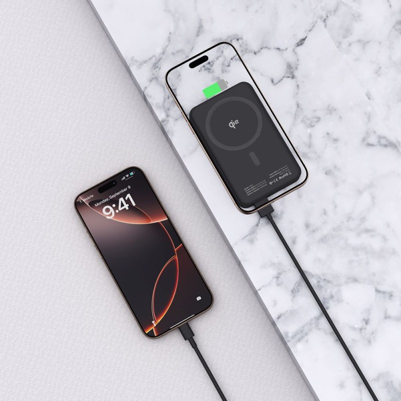TECH-PROTECT PB24 LifeMag QI2 MagSafe Power Bank 10000 mAh Black (SKU: 5906302313273) - TECH-PROTECT PB24 LifeMag QI2 MagSafe Power Bank 10000 mAh Black (SKU: 5906302313273) - 5906302313273