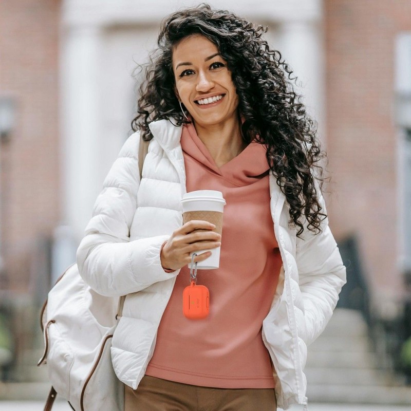 TECH-PROTECT Силиконов калъф с кука за Apple AirPods Pro 1/2 Caffe Latte - TECH-PROTECT Силиконов калъф с кука за Apple AirPods Pro 1/2 Caffe Latte - 5906302313280