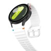TECH-PROTECT силиконова спортна каишка за Samsung Galaxy Watch 4 / 5 / 5 Pro / 6 / 7 / FE (бяла) - 5906302313396