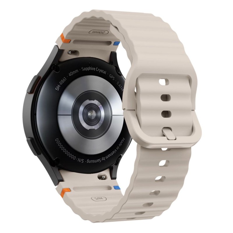 Tech-Protect Silicone Sport каишка за Samsung Galaxy Watch 4/5/5 Pro/6/7/FE Starlight - 5906302313426