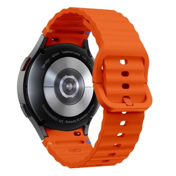 Tech-Protect Silicone Sport каишка за Samsung Galaxy Watch 4 / 5 / 5 Pro / 6 / 7 / FE (оранжева)
