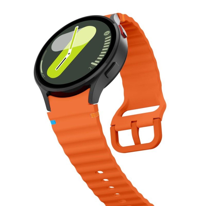 Tech-Protect Silicone Sport каишка за Samsung Galaxy Watch 4 / 5 / 5 Pro / 6 / 7 / FE (оранжева) - 5906302313457