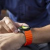 Tech-Protect Silicone Sport каишка за Samsung Galaxy Watch 4 / 5 / 5 Pro / 6 / 7 / FE (оранжева) - 5906302313457