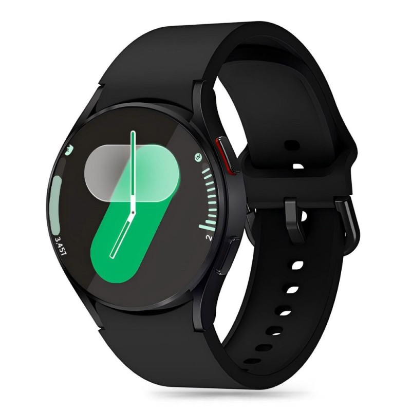TECH-PROTECT силиконова каишка за Samsung Galaxy Watch 4 / 5 / 5 Pro / 6 / 7 / FE черна - 5906302313518